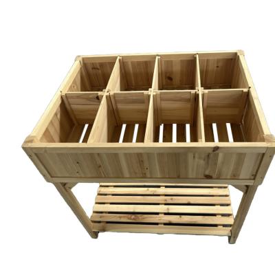 China CLASSIC 2023 Outdoor Balcony Vegetable Anticorrosive Wooden Plot Multi Functional Wooden Planting Box for sale