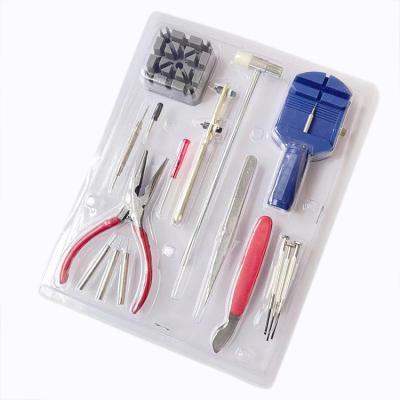 China Plastic+metal 16pcs Watch Strap Pin Removal Tool Watch Link Opener Tool Watch Opener Remover Repair Tool Kit Kit for sale