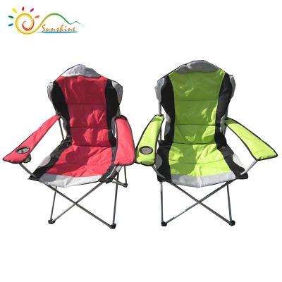 China Outdoor Sports Oxford Cloth Folding Chair Camping Beach Camping Rise With Sponge for sale