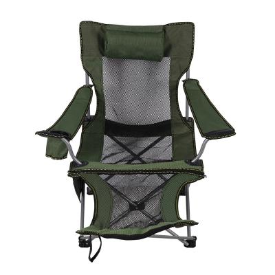 China Modern Camping Chair With Footrest Folding Reclining Chair For Adults Outdoor Chaise Lounge Chair for sale