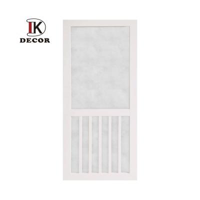 China Folding Screen 5-Bar 36 in x 80 in White Vinyl Frame Hinged PVC Screen Door for sale