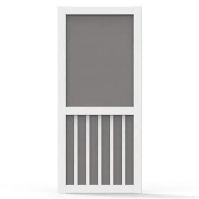 China Folding Screen 5 Bar 30 in X 80 in White Vinyl Frame Hinged 5-Bar Balcony Screen Door for Lowe's for sale