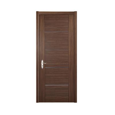 China Easily Assembled Fire Door Fully Finished Internal Walnut Flush Door With Aluminum Inlays for sale