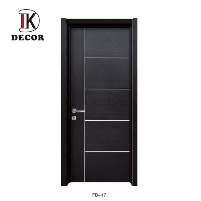 China Modern Prehung Timber Flush Doors Modern Carving Wood Internal Door And Frame Veneer Bedroom Door for sale