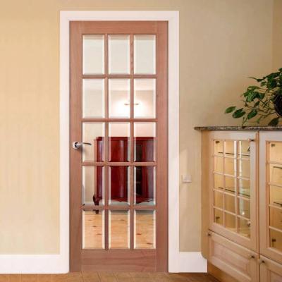 China Modern full glass door comes with 15 different panes which includes clear beveled glass for sale