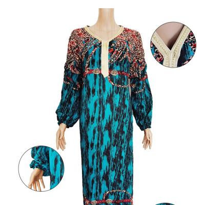 China Fashion Breathable Floral Print In Dubai Islamic Clothing For Women Maxi Dresses Muslim Dress for sale