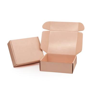 China All Mailing Recyclable Corrugated Pink Cardboard Packing Boxes Printing Custom Size Logo Shipping Box for sale