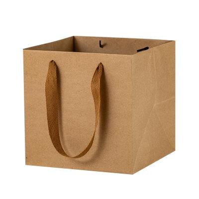 China Recyclable Kraft Paper Bag For Flower Gifts Christmas Wedding Packaging for sale