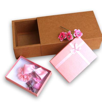 China Disposable Jewelry Slip Box Cardboard Gift Packaging Box Drawer Box for sale