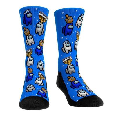 China Fashion Trendy Antibacterial Breathable Antibacterial Cartoon 3d Printed Custom Made Unisex Socks for sale