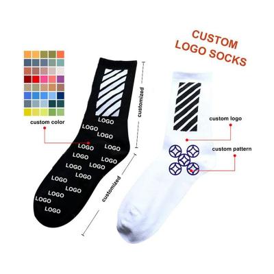 China Anti Slip Street Anti Slip Cotton Knitted Sublimation Crew Hip Hop Socks Men for sale