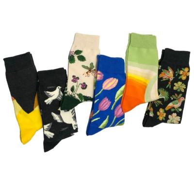 China Chinese style creative fashionable personalized antibacterial four seasons cotton couple socks china men's socks for sale