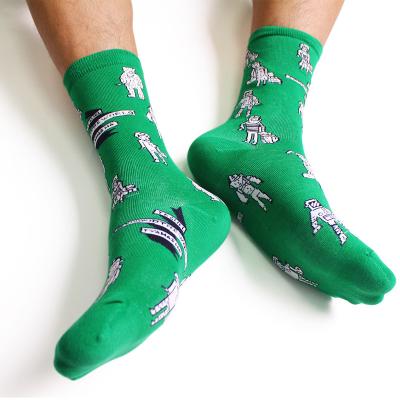 China Antibacterial Fashion Custom OEM Cotton Socks Men Color Printed Socks for sale