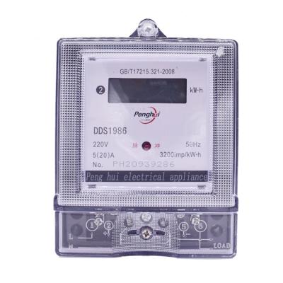 China Single Phase Digital Electricity Meter Two Wire Static Energy Meter DDS1986 for sale