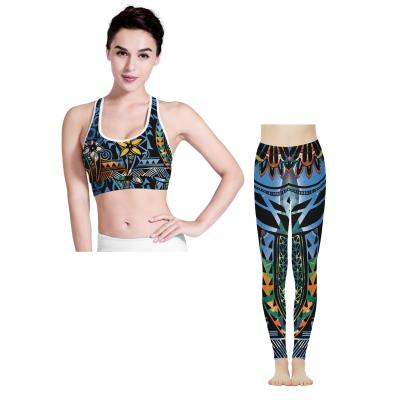 China Breathable Gym Wear Sport Exercise Workout Butt Lift Ladies Casual Polynesian Tattoo Design Super Soft Yoga Clothes For Women for sale