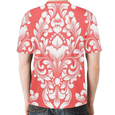 China Wholesale European Baroque Classic Style Anti-wrinkle Round Neck Short T-Shirts For Men's Summer Polyester T-shirt for sale