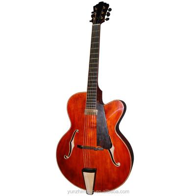 China Yunzhi Flawless 17 inch full handmade hollow body archtop jazz guitar for sale