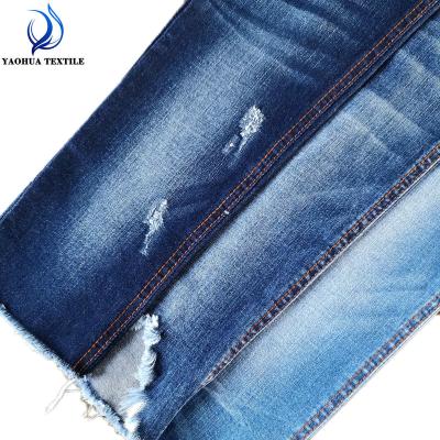 China TC K946 Stretch Cotton Lycra Twill Woven Jeans Fabric Anti-Static High Quality Light Weight for sale