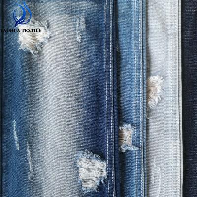 China 2299 Denim Manufacturer Non Stretch Antistatic Cheap Price 10.6oz Cotton Polyester Viscose Woven Twill Left Denim Fabric for sale