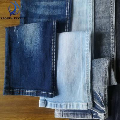 China 2302 Very good quality 99% 1% cotton spandex stretch denim Shrink-resistant fabric for lady jeans and man pants for sale