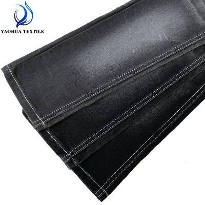 China 1520-8 antistatic manufacture wholesales high quality cotton polyester lycra stretch knitted denim fabric for jeans for sale