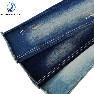 China Lightweight F521-3 Super Stretch Cotton Spandex Polyester Denim Fabric Shrink-Resistant For Skinny Legs Jeans Pants for sale