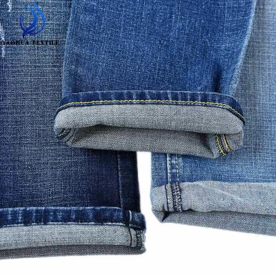 China Breathable 325 cotton polyester spandex denim fabric for jeans and jackets denim fabric OE for sale