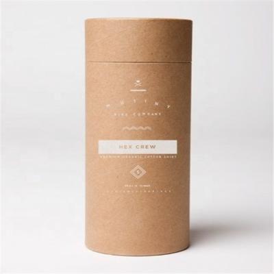 China Eco Handmade Customize Premium Kraft Paper Package Cylinder Tube Round Packaging Box Coffee Cardboard Papertube With Waterproof Lining for sale