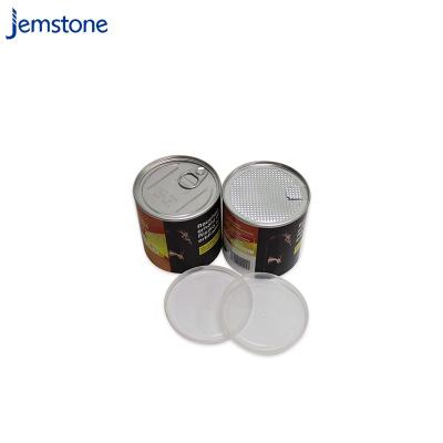 China Metal Biodegradable Lid Food Grade Aluminum Foil Lined Sinopack Compound Paper Can Tubes Food Packaging With Easy Open Lid for sale