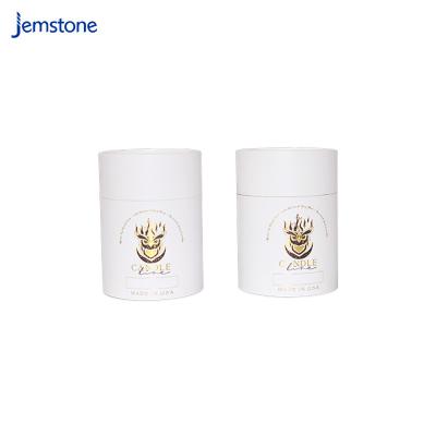 China Recycled Materials Customized Brand LOGO Hot Stamping Kraft Paper Tea Beauty Essential Oil Cream Paper Tube Packaging for sale