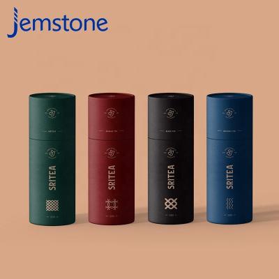 China 2021 New low moq 2021 biodegradable custom logo colorful recycled loose tea food grade tube cylinder paper packaging for sale