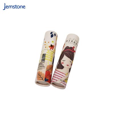 China Custom Biodegradable Eco Friendly Lift Up 2.5oz Kraft Paper Cardboard Lift Up Paper Tube For Lip Balm for sale