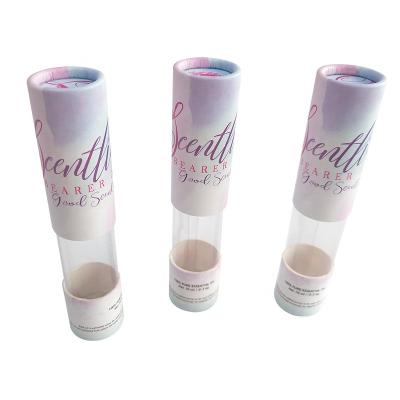 China Biodegradable Transparent Plastic Hair Oil Bottle PVC Lipstick Tube Packaging Lip Gloss Clear Packaging Tubes With PVC Window for sale