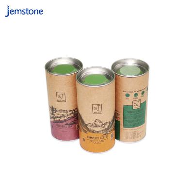 China Recyclable Custom Logo Tin Container Bag Box Luxury Eco Friendly Tubes Paper Tea Packaging for sale