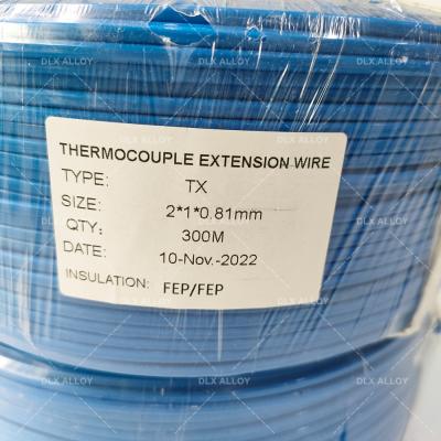 China 28AWG Cast Iron Thermocouple Protection Tube Grade Extension Grade TPX / TNX For Long-term Reliability for sale