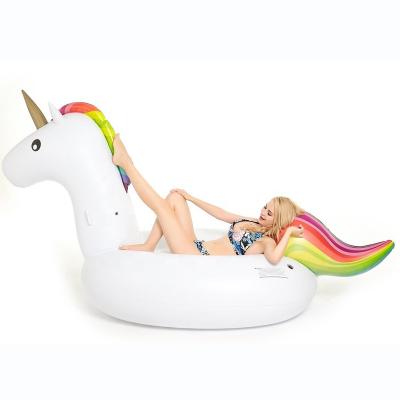 China Large Unicorn Rider Float Unicorn Inflatable Water Toys PVC Water Entertainment Inflatable Floating Unicorn Pool Float for sale