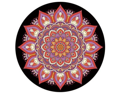 China Large Non-slip Round Rubber Fitness Personalized Yoga Mat Round Towel Mat Meditation Pad Beach Suede Yoga Pad for sale