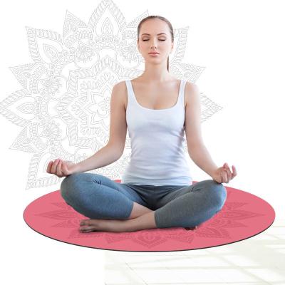 China Logo PU Yoga Mat Anti Slip Non Slip Durable Natural Eco-Friendly Pilates Exercise Custom Rubber Mat for sale