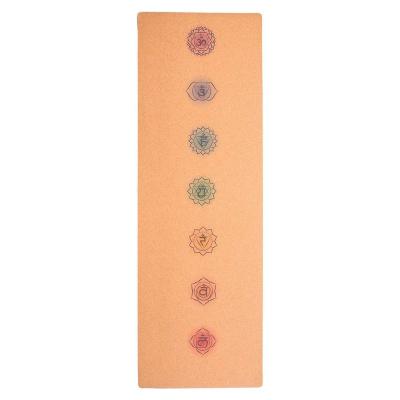 China Eco-Friendly Cork Mat Wholesale Organic Popular Customized Logo Rubber Yoga Cork Yoga Mat Yoga Exercise Natural Rubber for sale