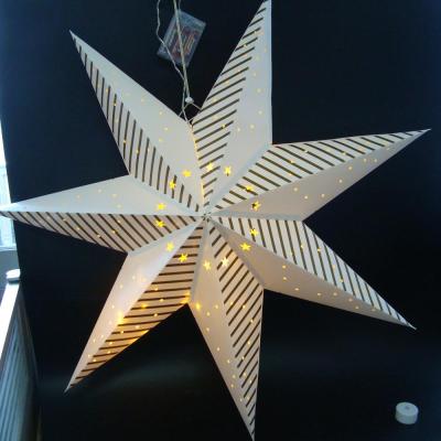 China Decoration NOT DETERMINED 70cm Redesigned Festival 7 Point Star Paper Lamp for sale