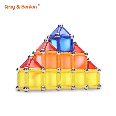 China Educational Building Toy Popular 350PCS 27mm Magnetic Tiles Toys For Children for sale