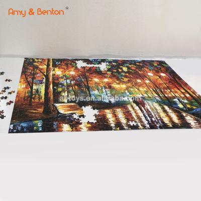 China High Quality Custom White Paper 1000 Pieces OEM Blank Jigsaw Puzzles Toys Jigsaw For Adult And Ages 14+ for sale