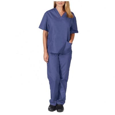 China Wholesale Straight Scrubs Manufacturer Scrubs Uniforms Sets Royal Blue for sale