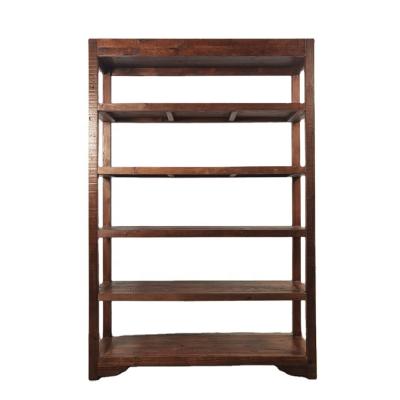 China Farmhouse Reclaimed Huge And Nice Distressed Wooden Finish Storage Espresso Display Stand for sale