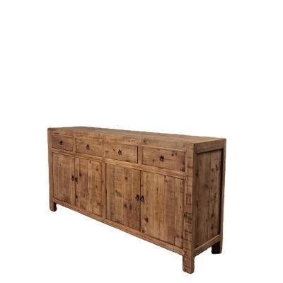 China Antique Chinese Wood Furniture Pine Wood Cabinet Old Reclaimed Recycled Solid Wood Furniture Rustic Handmade Cupboard for sale