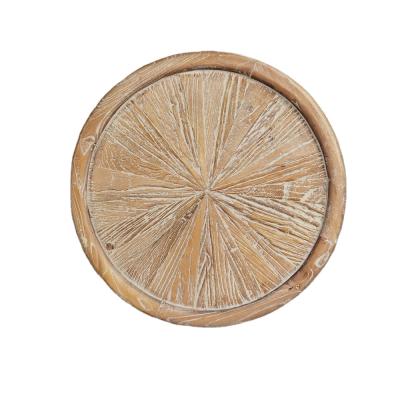 China Antique Antique Recycle Old Elm Coffee Table Solid Wood Simple Round End Table Small Round Table For Living Room for sale