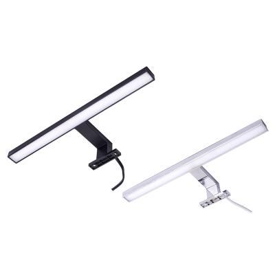 China Bathroom Washroom Chrome PC ABS Mirror Front Light Material Bathroom Led Lamp Fixture for sale