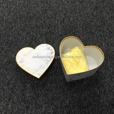 China Recycled Materials Jewelry Gift Valentines Day New Paper Carton Heart Gift Box Necklace Box Jewelry Storage Flower Packaging Box for sale