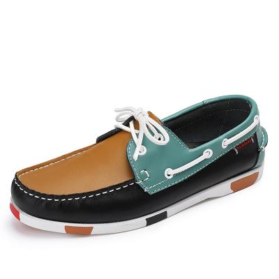 China New Latest Styles Fashionable Men's Cow Leather Loafer Casual Boat Damping Driving Soft Sole Moccasin Shoes Boat Shoes for sale