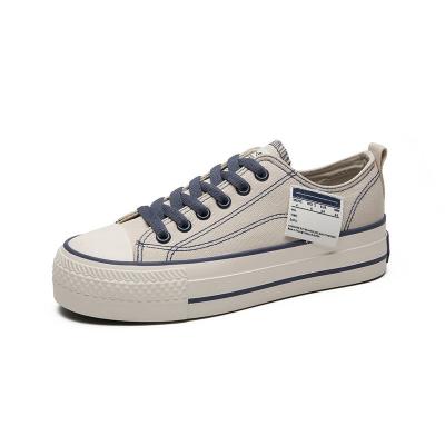 China Dropshipping Breathable Factory Good Quality Korean Classic Thick Board Unique Canvas Shoes For Woman for sale